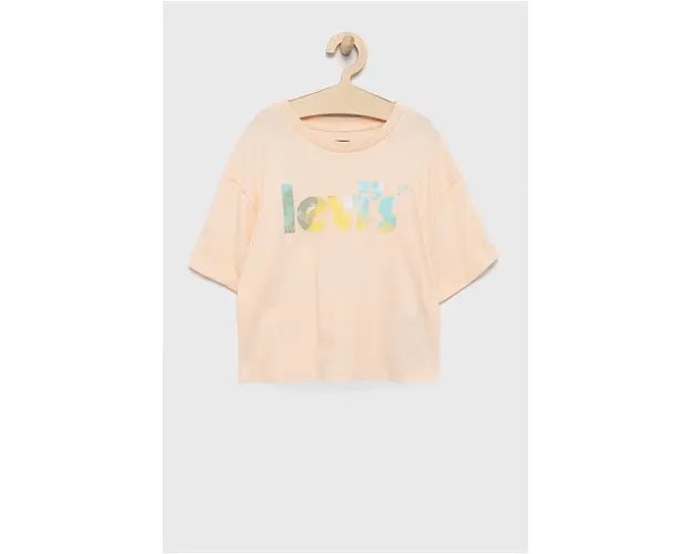 Levi's tricou de bumbac pentru copii culoarea roz