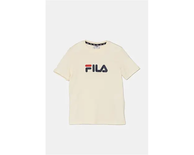 Fila tricou de bumbac pentru copii culoarea bej, cu imprimeu