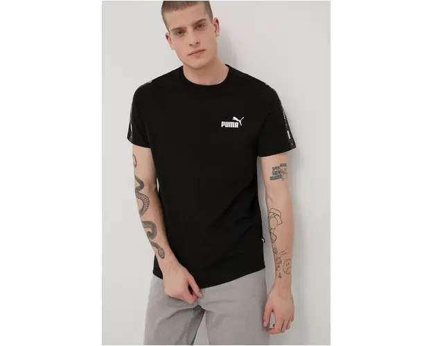 Puma tricou din bumbac 84738201 culoarea negru, cu imprimeu 84738201 847382