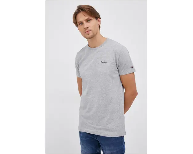 Pepe Jeans Tricou Original Basic 3 culoarea gri, melanj