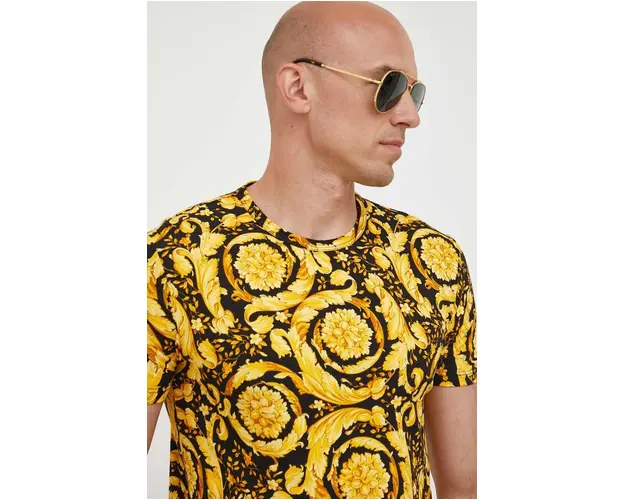 Versace tricou barbati, culoarea negru, cu model