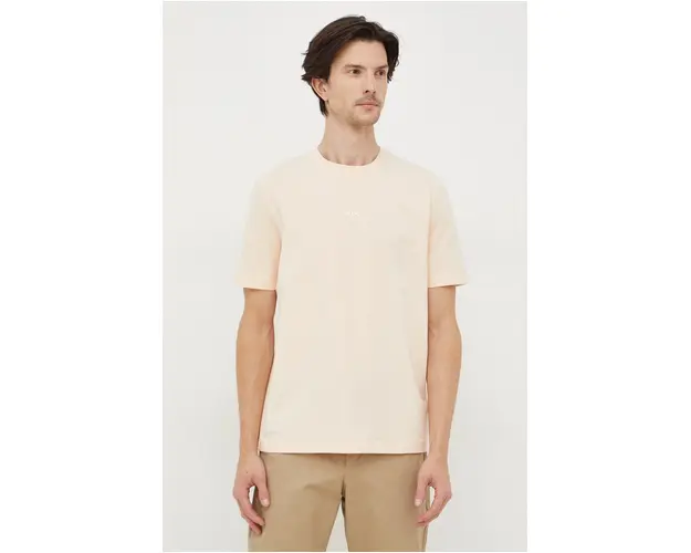 BOSS tricou BOSS ORANGE barbati, culoarea portocaliu, neted, 50473278