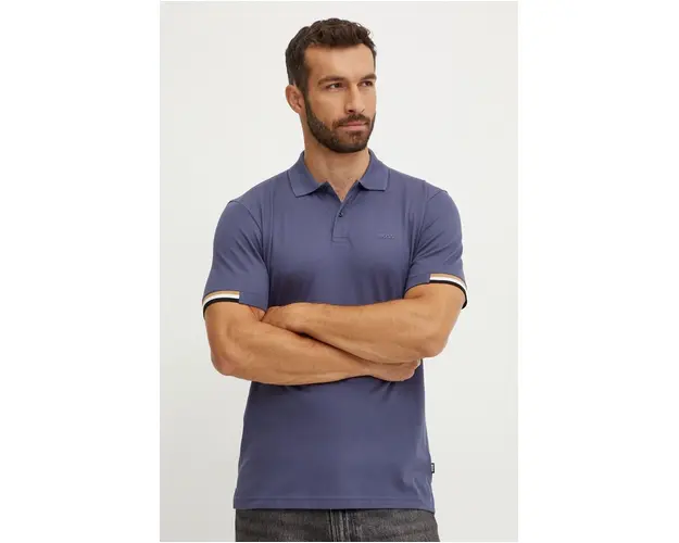 BOSS polo de bumbac neted