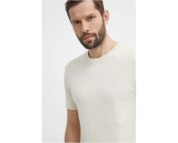 BOSS tricou din bumbac barbati, culoarea alb, uni 50468347