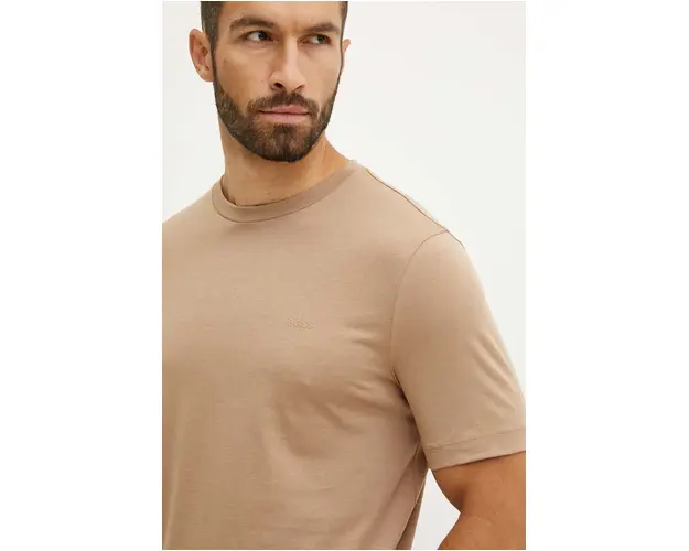 BOSS tricou din bumbac barbati, culoarea negru, uni, 50468347