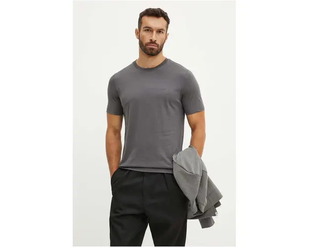 BOSS tricou din bumbac barbati, culoarea negru, uni, 50468347