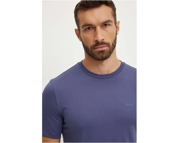 BOSS tricou din bumbac barbati, culoarea negru, uni, 50468347