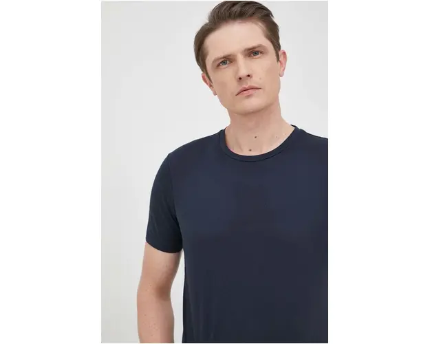 BOSS tricou din bumbac barbati, culoarea bleumarin, uni 50468395