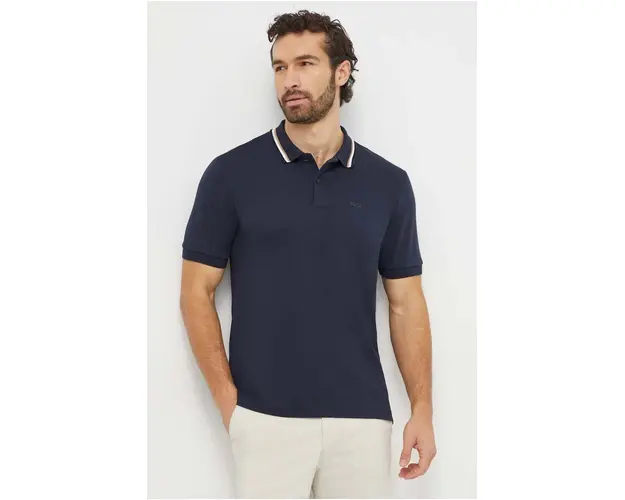 BOSS polo de bumbac culoarea negru, uni 50469360