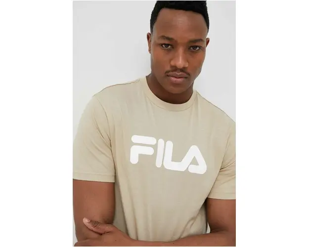 Fila tricou din bumbac culoarea bej, cu imprimeu