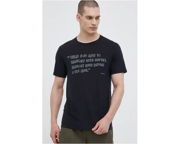 Houdini tricou Tree Message barbati, culoarea negru, cu imprimeu