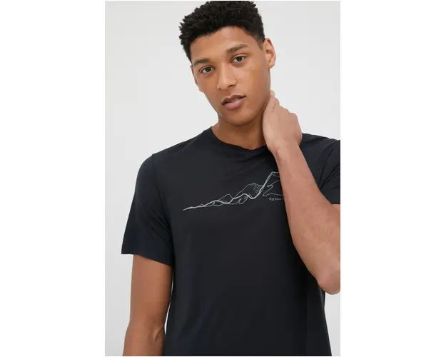 Houdini tricou Tree Message barbati, culoarea negru, cu imprimeu