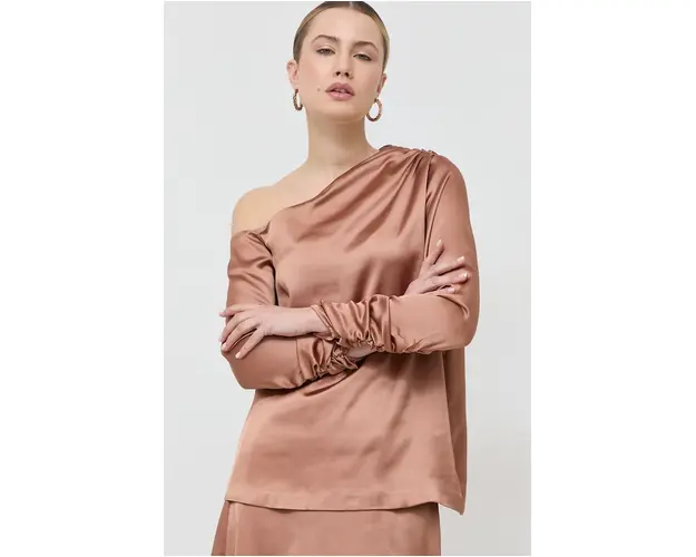 Notes du Nord bluza femei, culoarea maro, neted