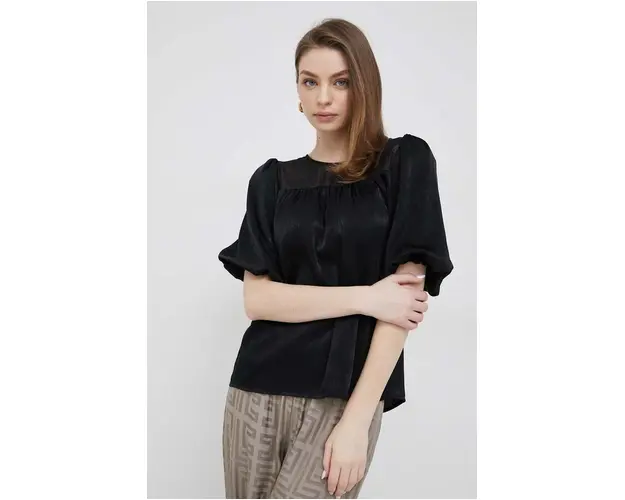 Dkny bluza femei, culoarea negru, neted