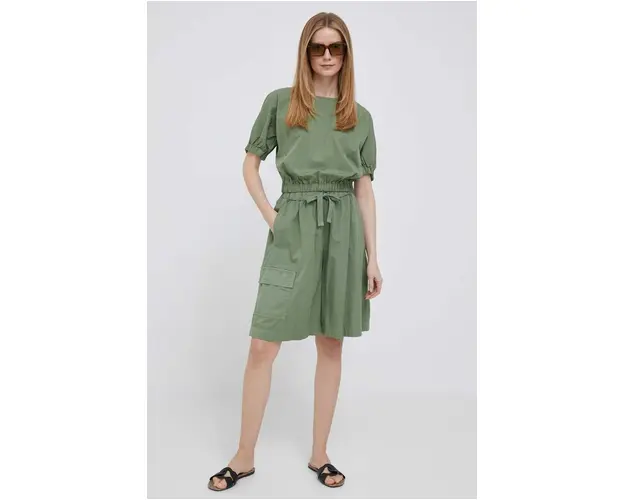 Deha bluza femei, culoarea verde, neted