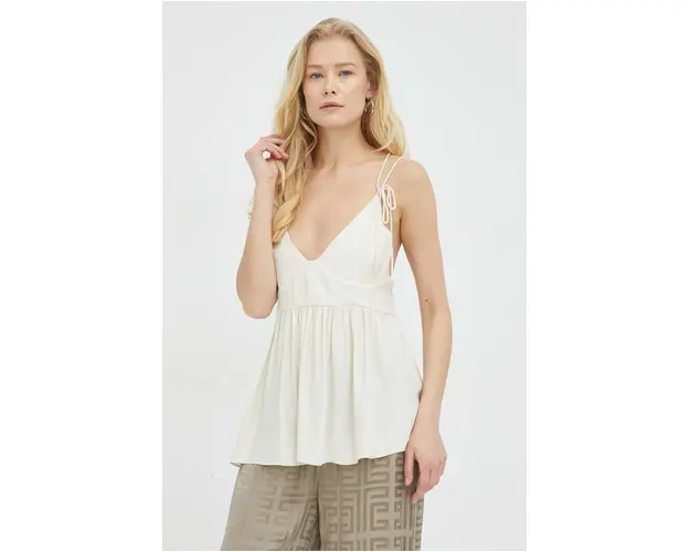 Lovechild bluza femei, culoarea bej, neted