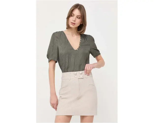 Morgan bluza femei, culoarea verde, modelator