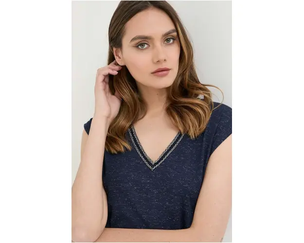 Morgan top femei, culoarea albastru marin