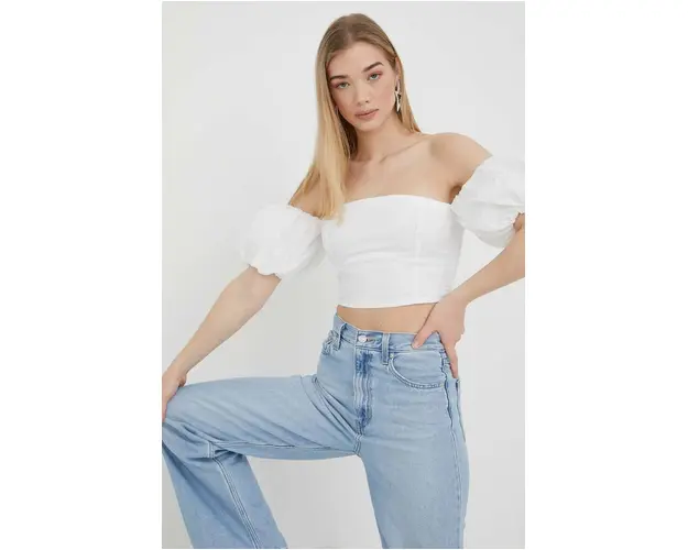 Abercrombie & Fitch top culoarea alb