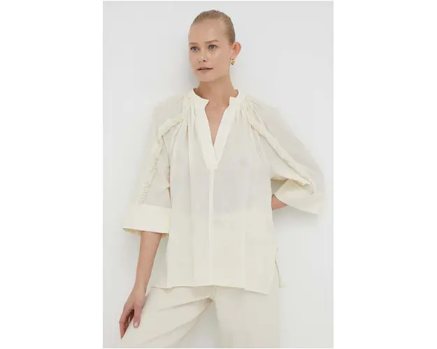 Day Birger et Mikkelsen bluza femei, culoarea bej, neted