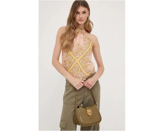 Morgan top culoarea galben, modelator