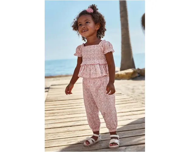 Mayoral pantaloni din bumbac pentru bebelusi culoarea roz, modelator