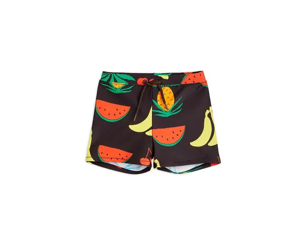 Mini Rodini pantaloni scurti de baie copii culoarea maro