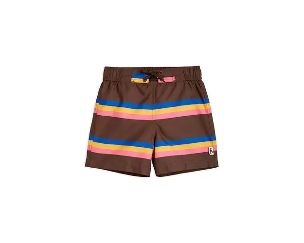 Mini Rodini pantaloni scurti de baie copii culoarea maro
