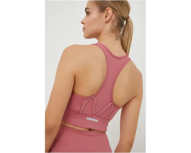 Adidas Performance sutien sport culoarea roz, neted