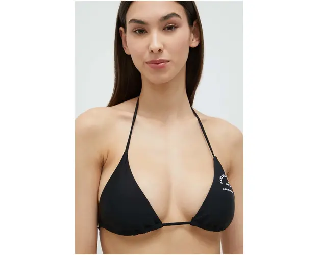 Karl Lagerfeld sutien de baie culoarea negru, cupa usor rigidizata