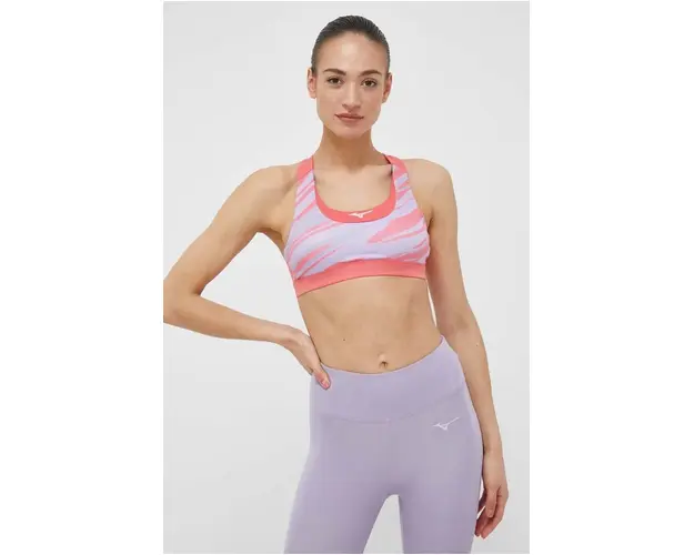 Mizuno sutien sport Alpha Graphic culoarea roz, modelator