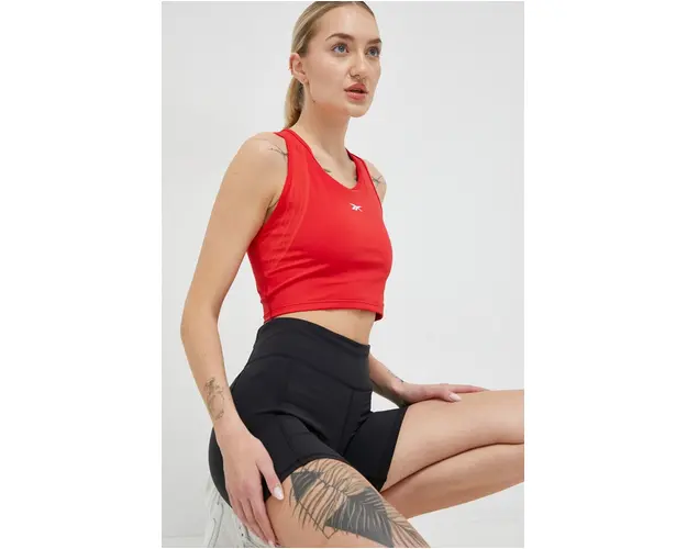 Reebok top de antrenament Lux Perform culoarea rosu