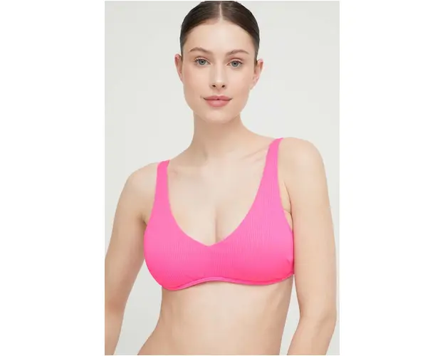 Hollister Co. sutien de baie culoarea roz, cupa usor rigidizata