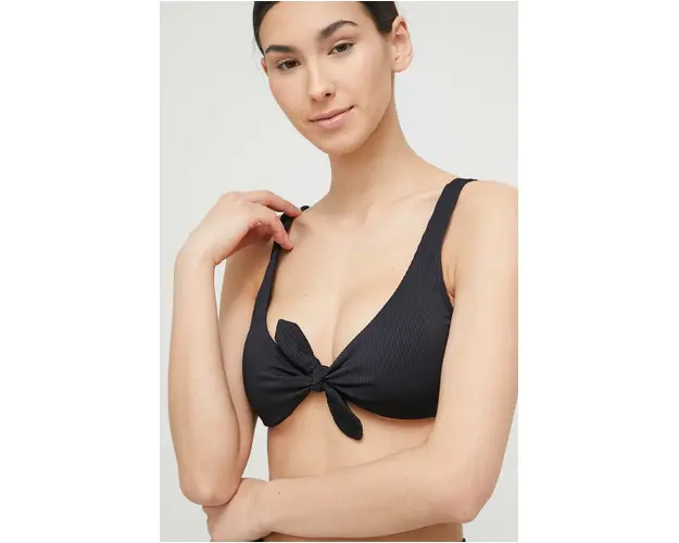 Hollister Co. sutien de baie culoarea negru, cupa usor rigidizata