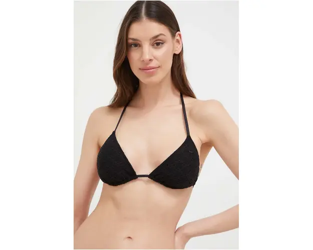 Pepe Jeans sutien de baie culoarea negru, cupa usor rigidizata