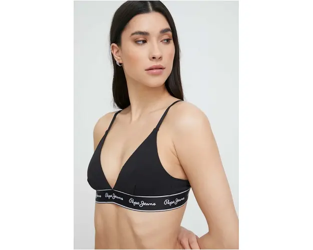 Pepe Jeans sutien culoarea negru, neted