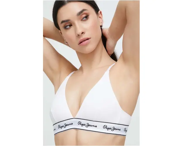 Pepe Jeans sutien culoarea alb, neted