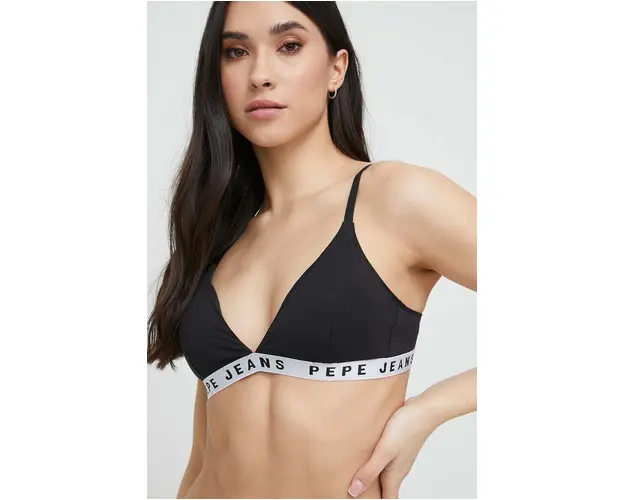 Pepe Jeans sutien culoarea negru, neted