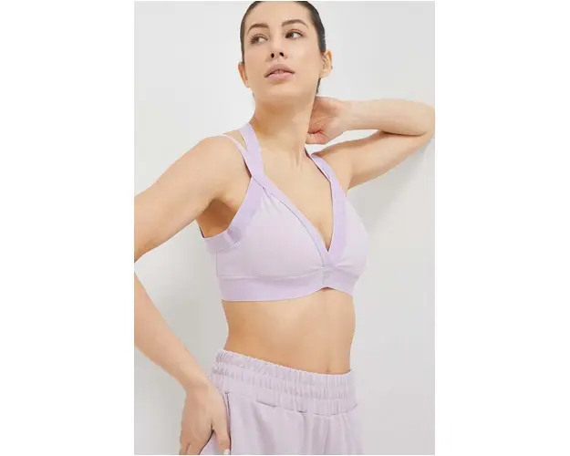 Fila sutien sport Revel culoarea violet, neted