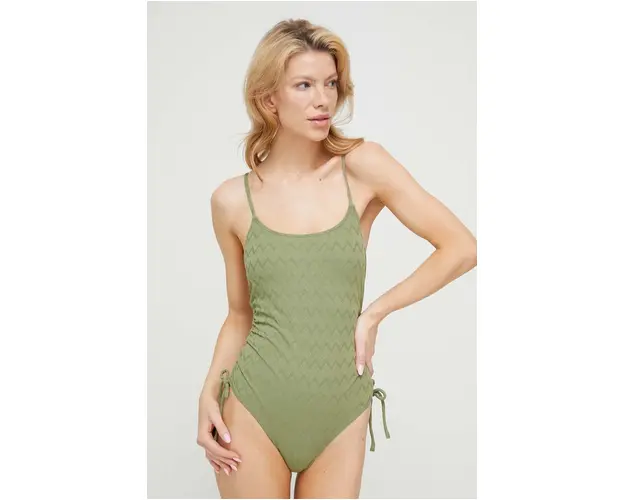 Roxy costum de baie dintr-o bucata culoarea verde, cupa usor rigidizata