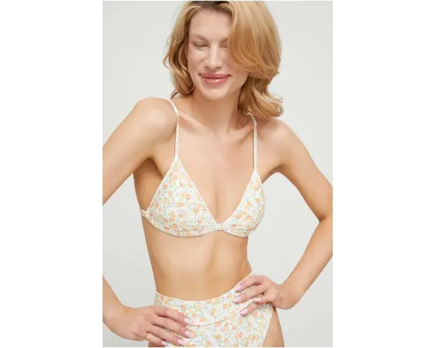 Billabong sutien de baie culoarea galben, cupa usor rigidizata