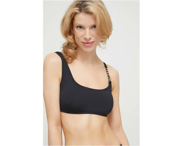 MICHAEL Michael Kors sutien de baie culoarea negru, cupa usor rigidizata