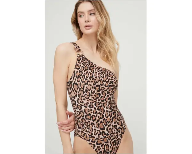 MICHAEL Michael Kors costum de baie dintr-o bucata culoarea maro, cupa usor rigidizata