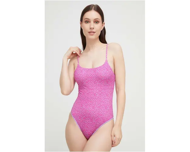 United Colors of Benetton costum de baie dintr-o bucata culoarea violet, cupa usor rigidizata