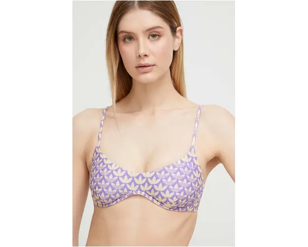 adidas Originals sutien de baie culoarea violet, cupa moale