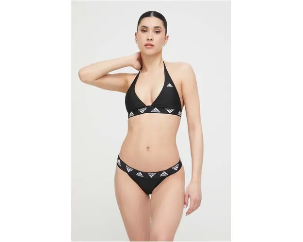 adidas Performance costum de baie din doua piese culoarea negru, cupa usor rigidizata