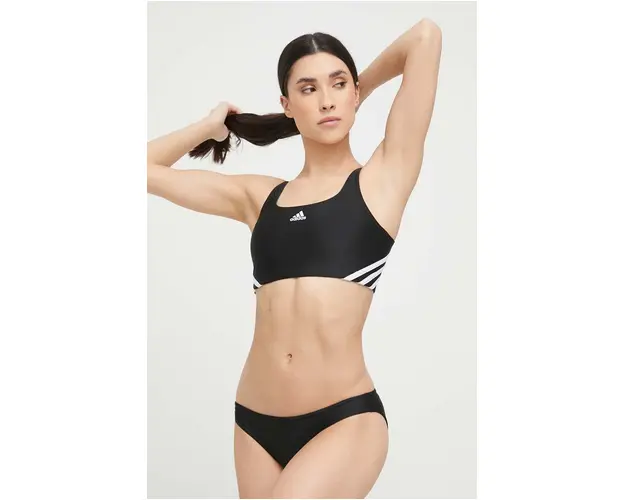 adidas Performance costum de baie din doua piese culoarea negru, cupa moale