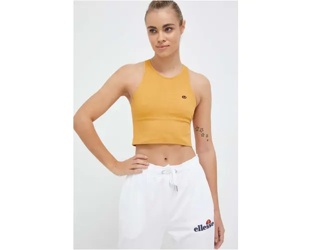 Rip Curl top de antrenament culoarea galben, neted