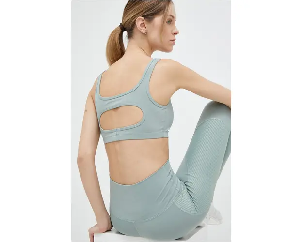 P.E Nation sutien sport Amplify culoarea verde, neted