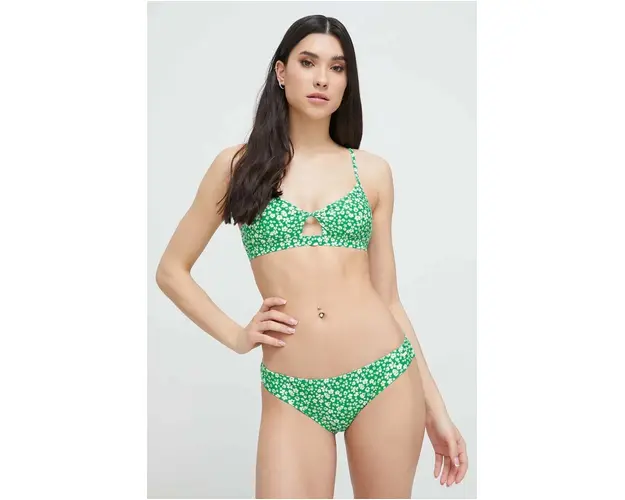 Protest costum de baie culoarea verde, cupa usor rigidizata